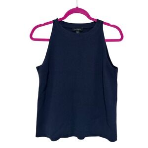 Ann Taylor Women's Medium‎ Racerback Blue Viscose Blend Knit Top